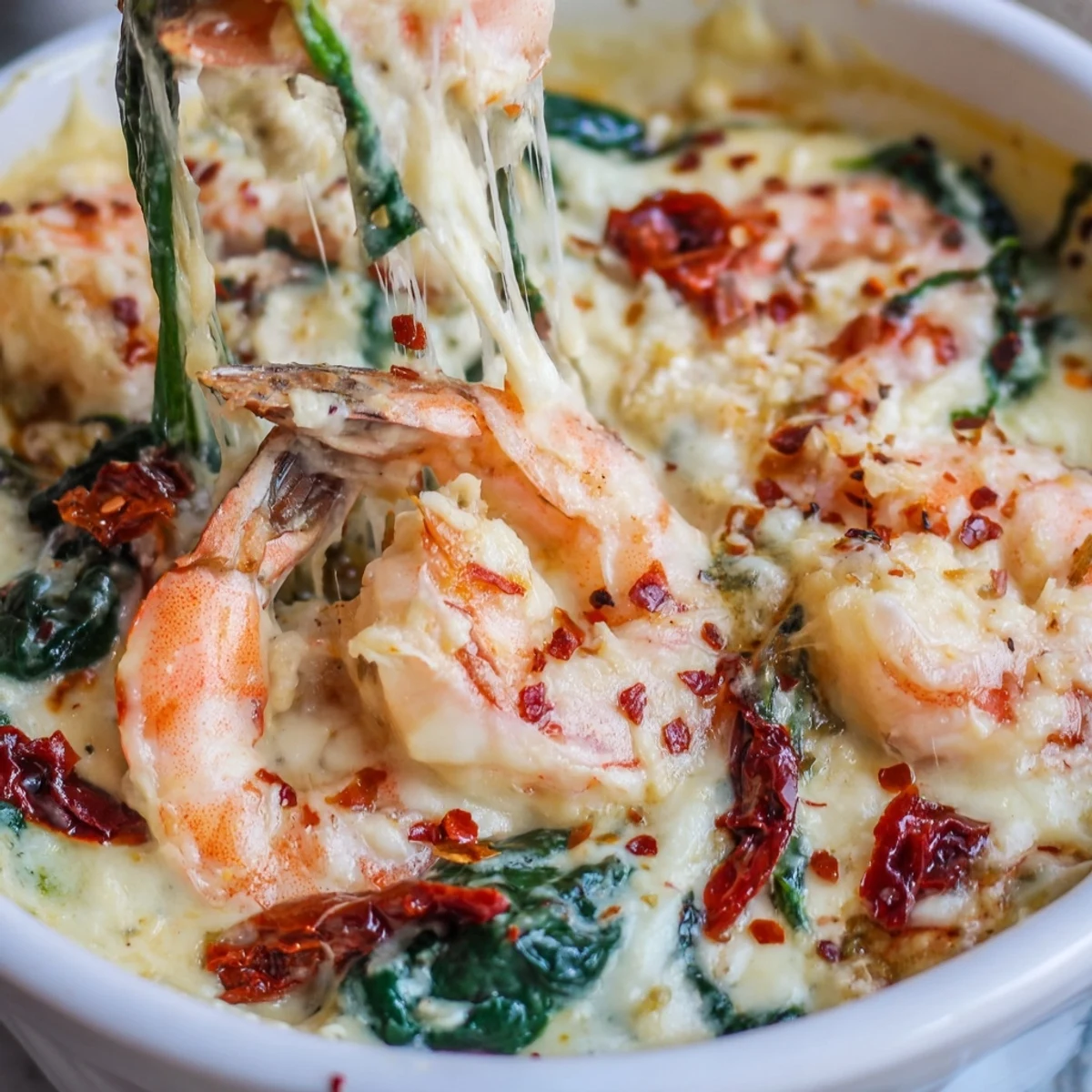 Low Carb Shrimp Tuscan Bake