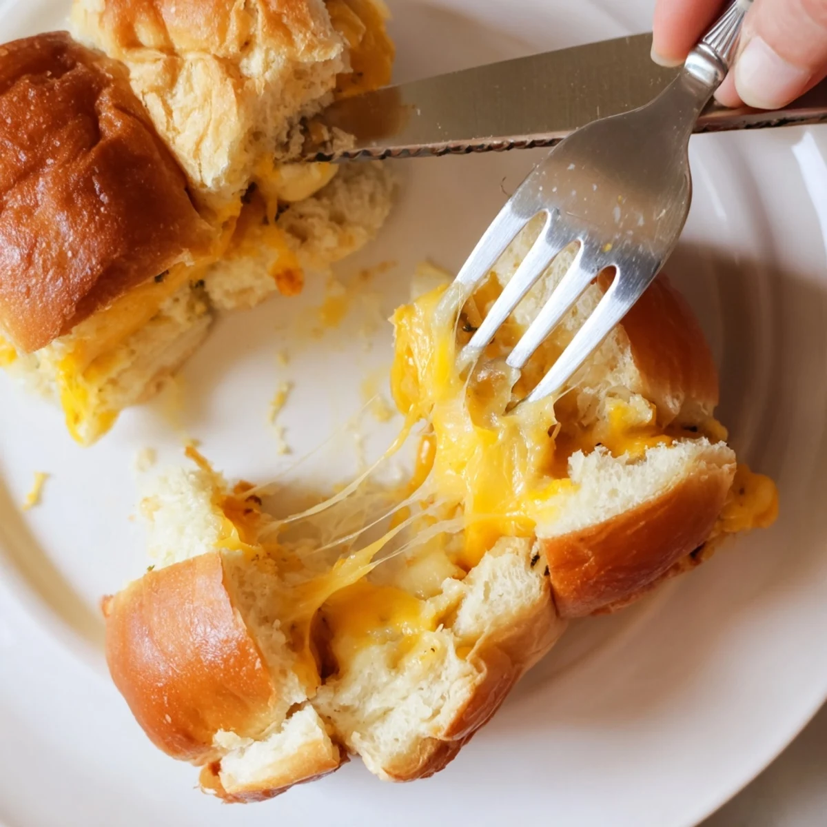 Warm Mini Grilled Cheese Hawaiian Rolls Recipe served with tomato soup for dipping